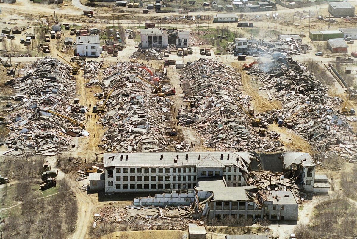 Neftegorsk after the earthquake.