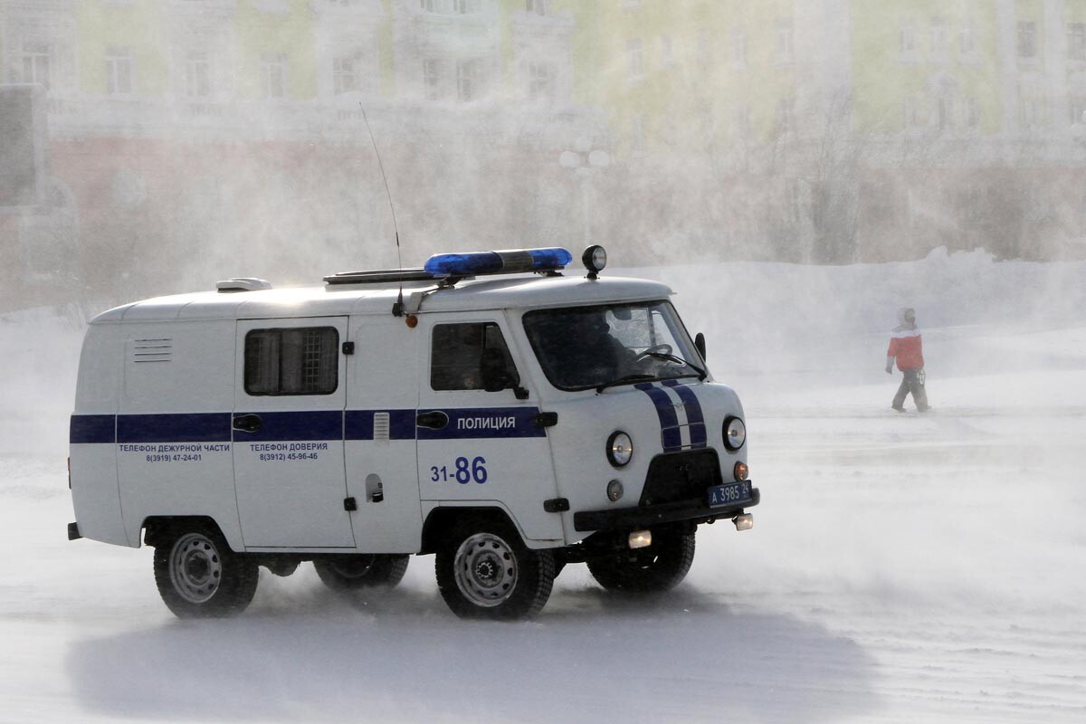A police car in Norilsk.