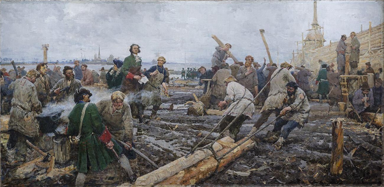 Petar na izgradnji Sankt-Peterburga