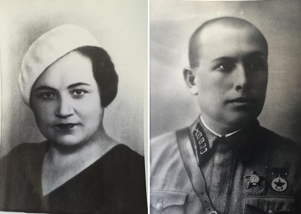 Maria Oktiábrskaia e seu marido Iliá Oktiábrski