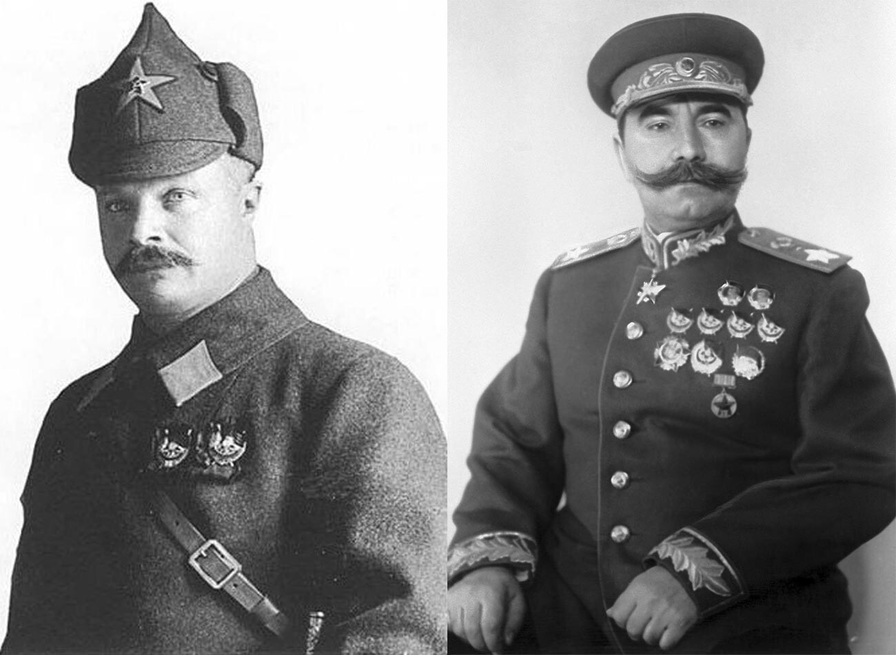 Mikhail Frunze (L) and Semyon Budyonny