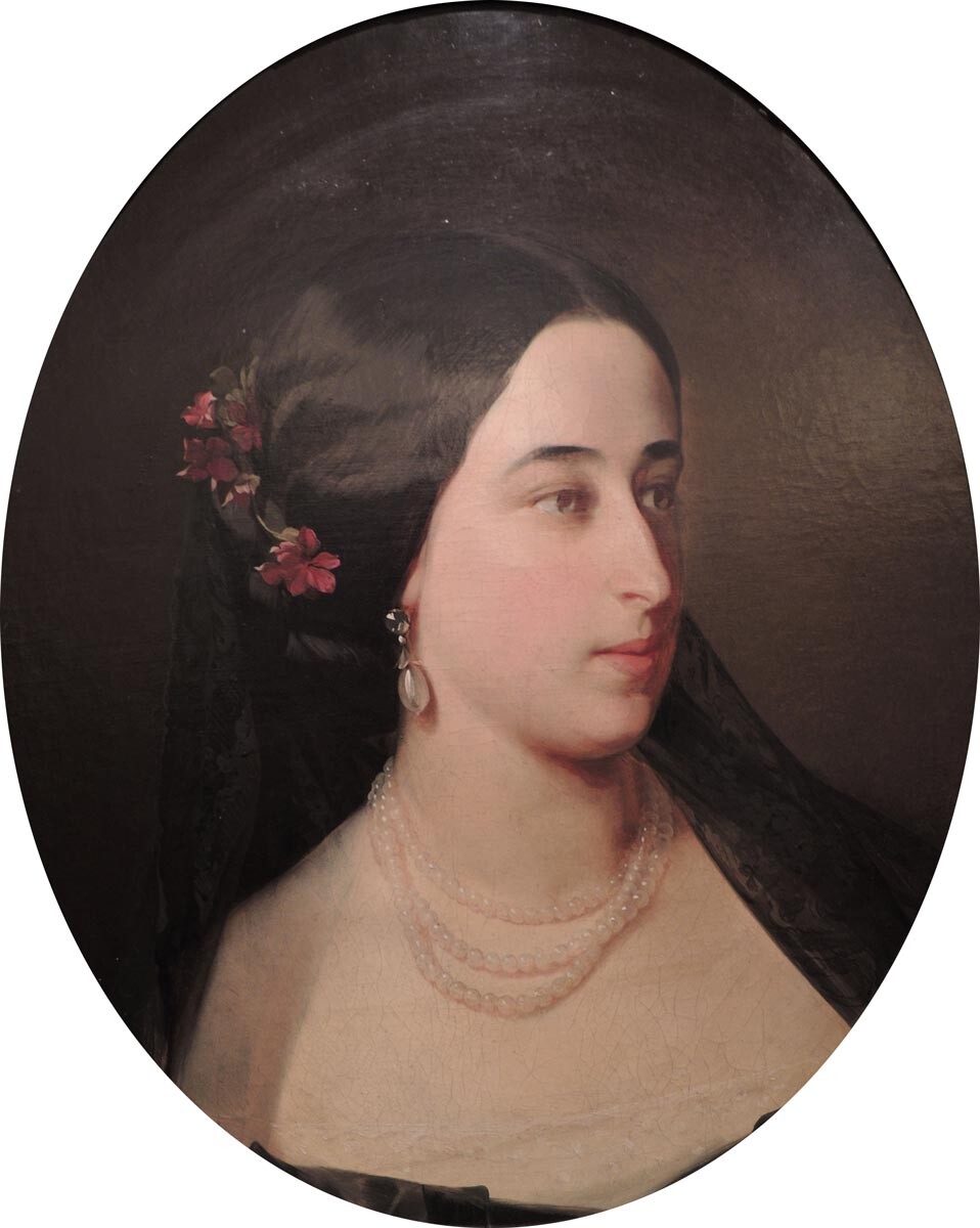 Ivan Makarov. Portrait of Maria Gartung, eldest daughter of Alexander Pushkin and Natalya Goncharova