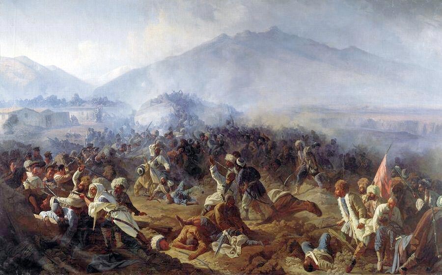The Assault on the Akhty Fortification, 1860s.