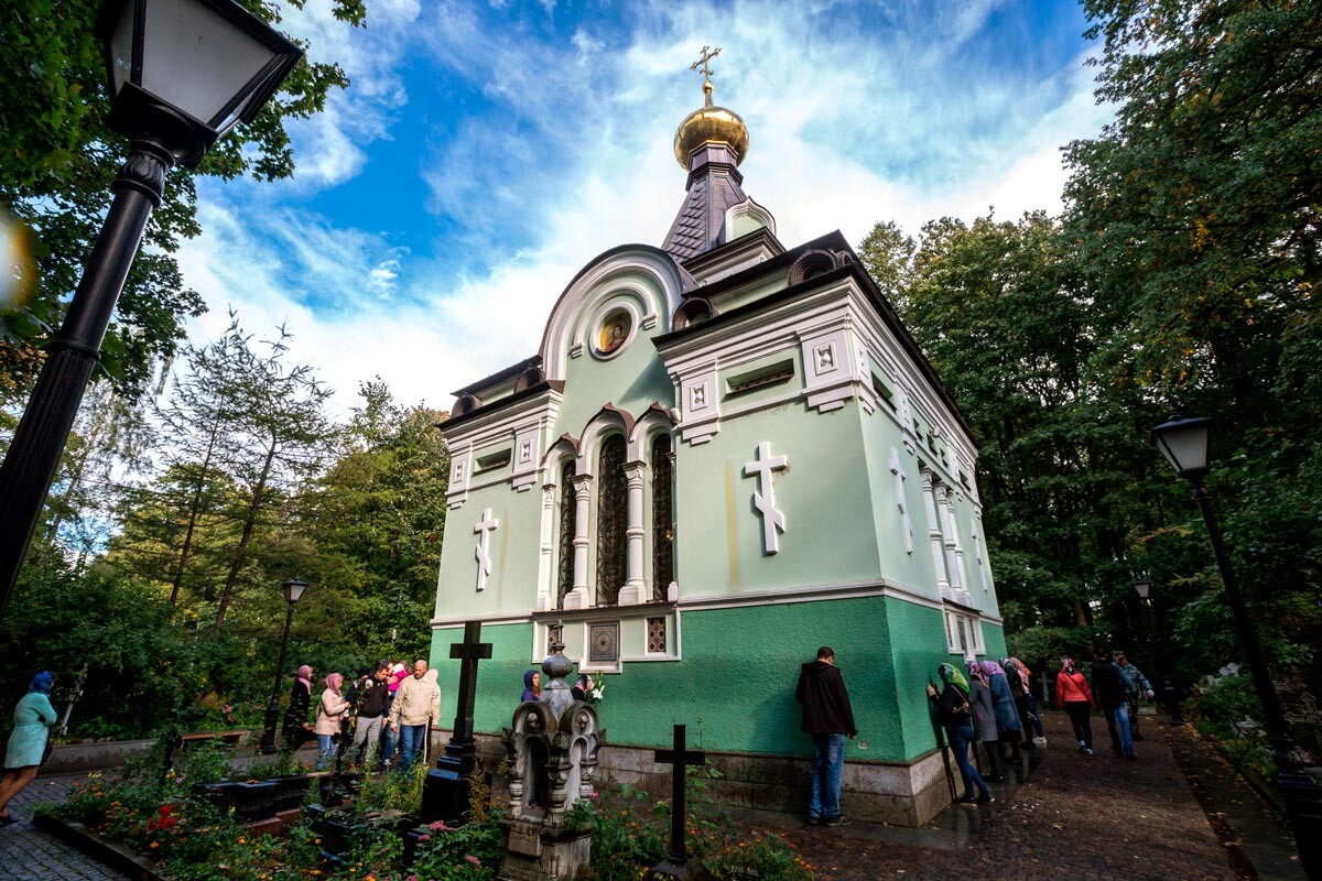 The chapel on the grave of Xenia of Saint Petersburg