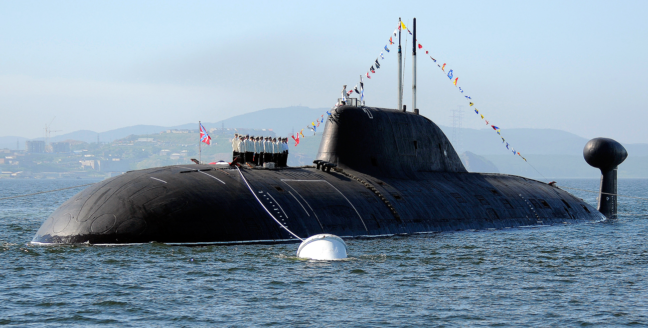 Submarinos russos avançam silenciosamente sob o Pacífico width=