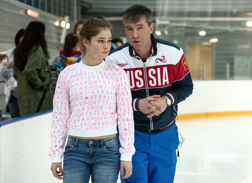 Olympic figure skating champion Yulia Lipnitskaya and figure skating coach Alexei Urmanov
