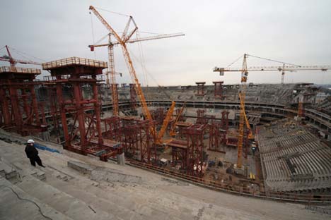 Stadium building lags behind as Russia cuts spending on 2018 World Cup