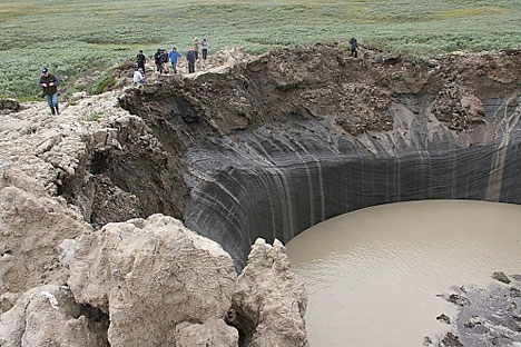 El misterioso cráter de Siberia se transforma en lago
