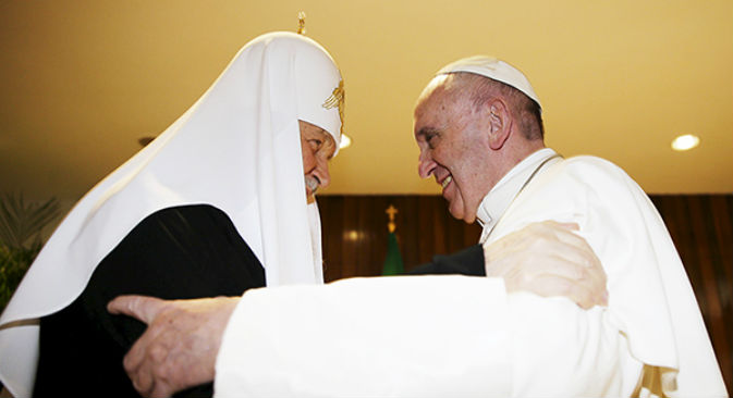 papa francisco y patriarca ruso