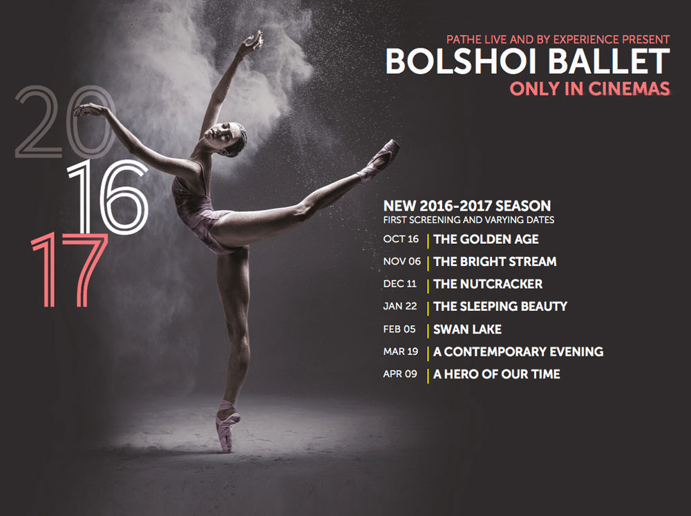 Bolshoi Ballet 2016-2017 season to be screened live in world&#39;s cinemas