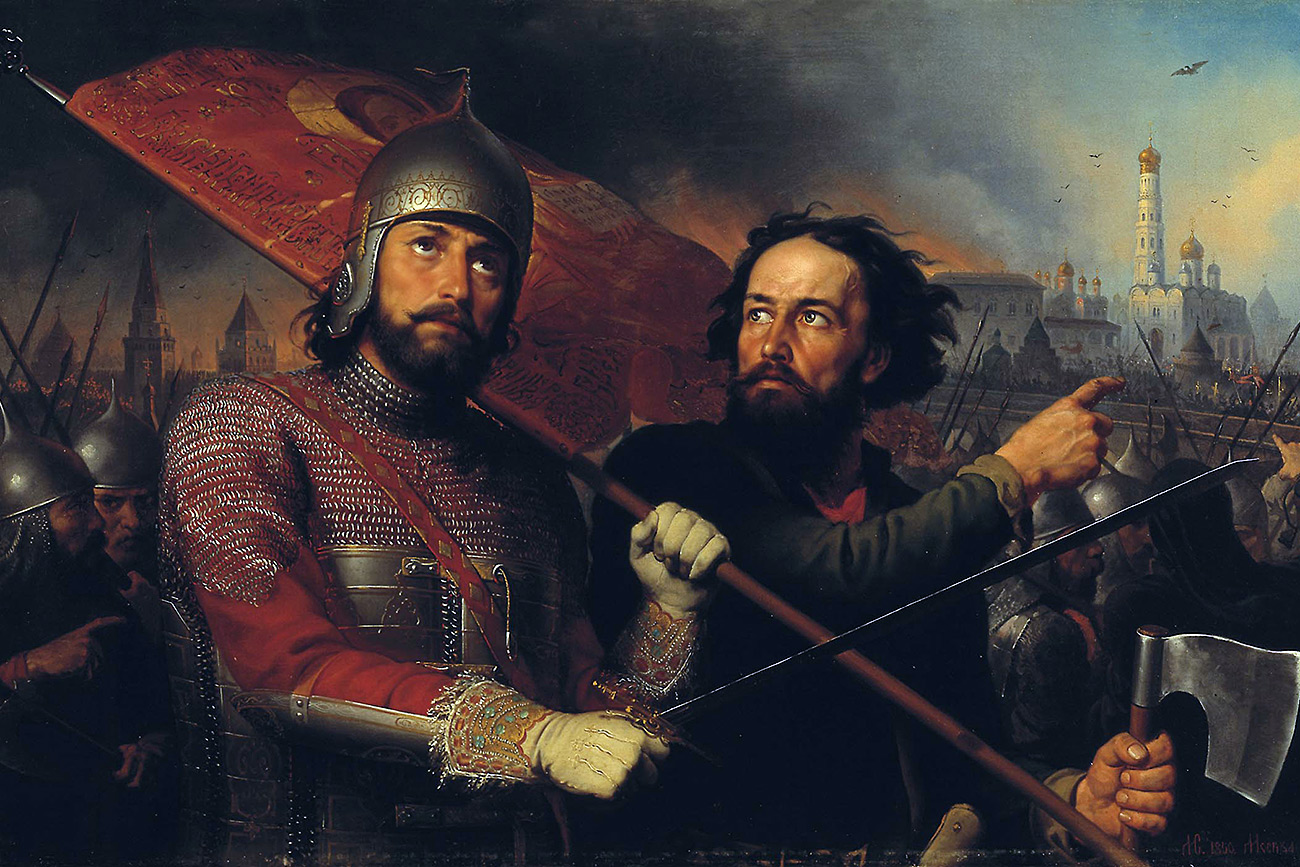 Kuzma Minin in Dmitrij Požarski. Vir: Državni muzej umetnosti v Nižnjem Novgorodu