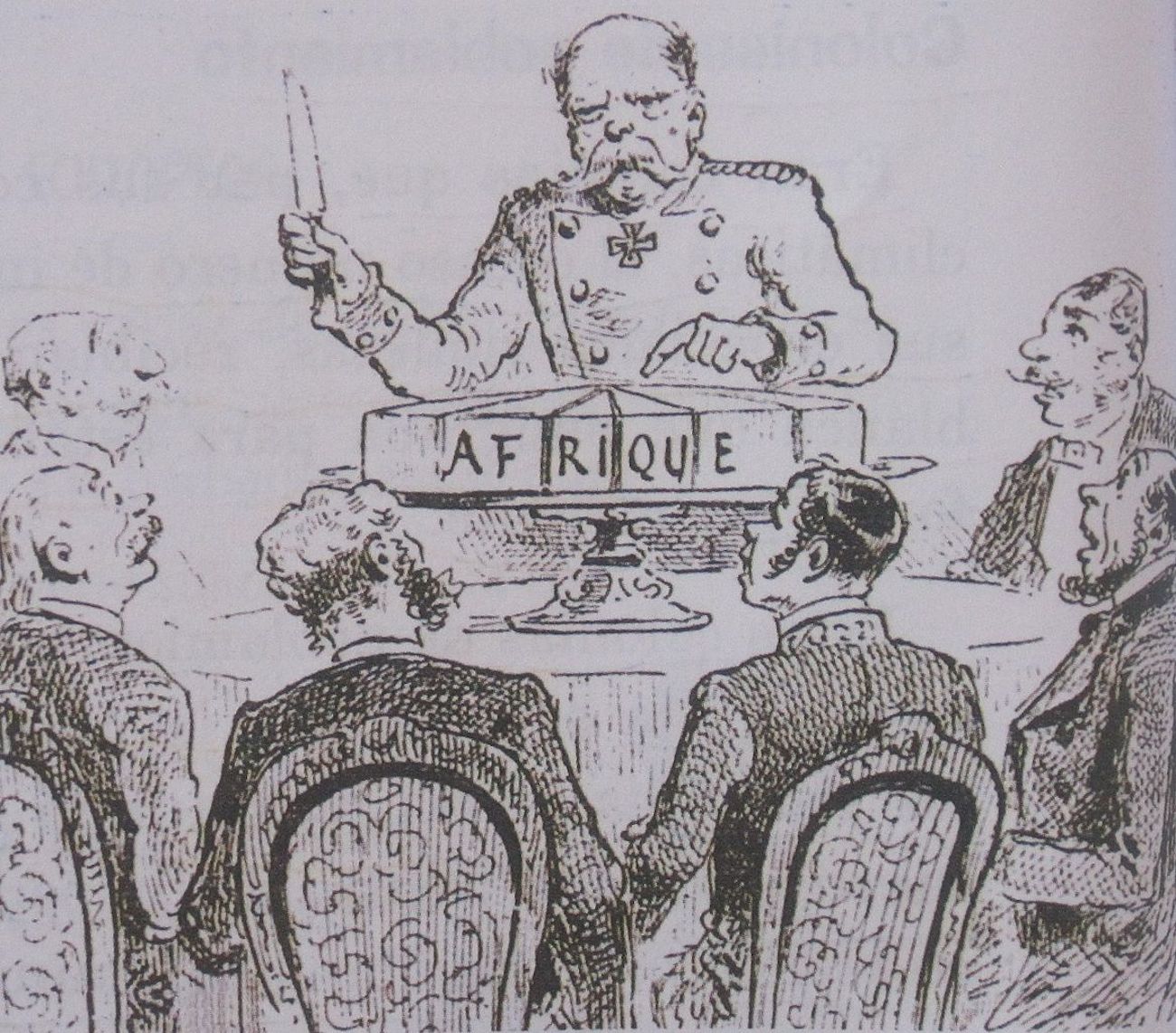 Berlinski kongres, karikatura, 1885. / Vir: Wikimedia Commons