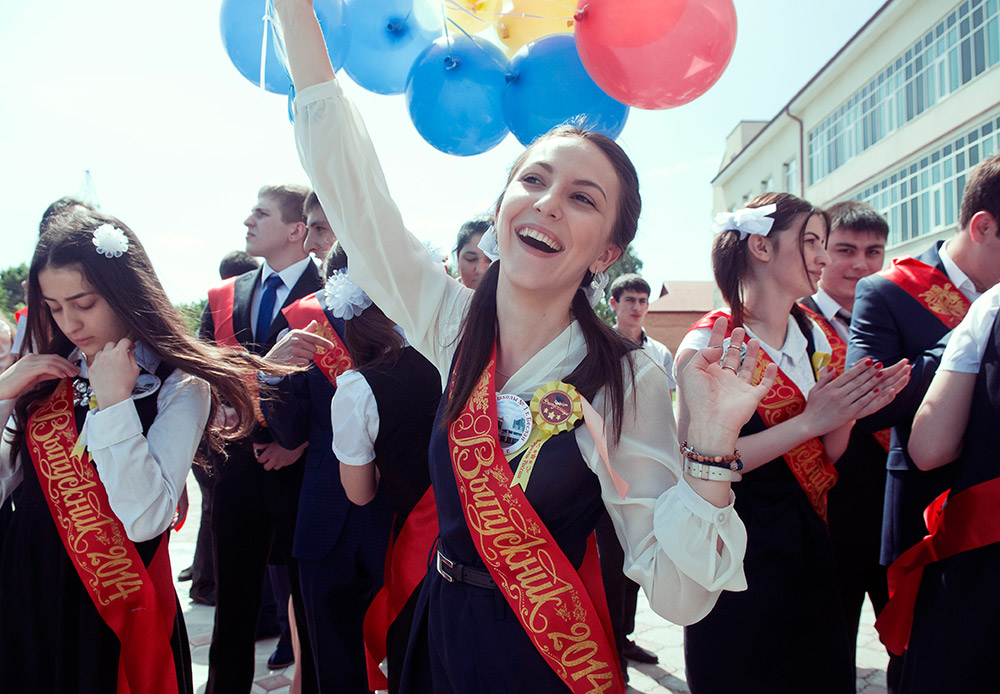 The children of Beslan bid farewell to school and their fallen classmates 