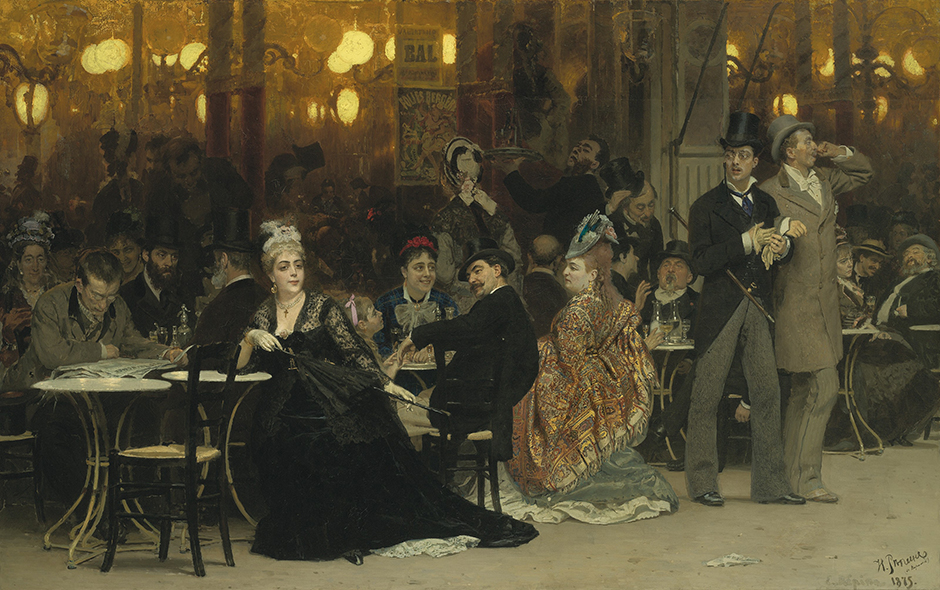 イリヤ・レーピン、「パリのカフェ」、1875年。約7億8920万円。今では考えられないが、当時、この絵の題材はスキャンダラスであるとされた。女性が一人でカフェに行くということは、堕落した女だということを意味したからである。ロシアの批評家達は、この様な軽い題材をとりあげたレーピンを非常に批判し、彼は20年後に絵を描き直した。この「改訂版」は教訓めいており、女性の顔からは羞恥心が伺える。しかし、この絵画を所有するスウェーデン人はレントゲンを撮り、絵を改訂前の元の状態に復元した。