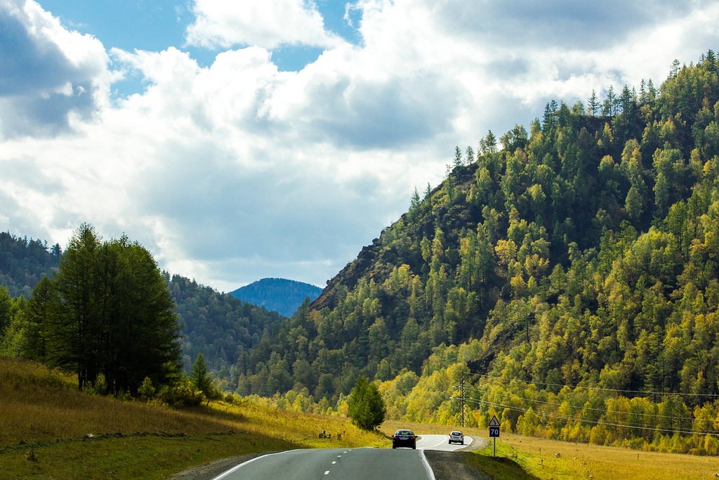 « Nul besoin de quitter la route de la Tchouïa pour admirer la magnifique nature sibérienne ».