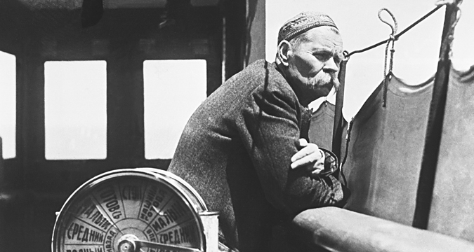 Soviet writer Maxim Gorky aboard the Jean Jaures motor ship, 1933. Source: TASS 