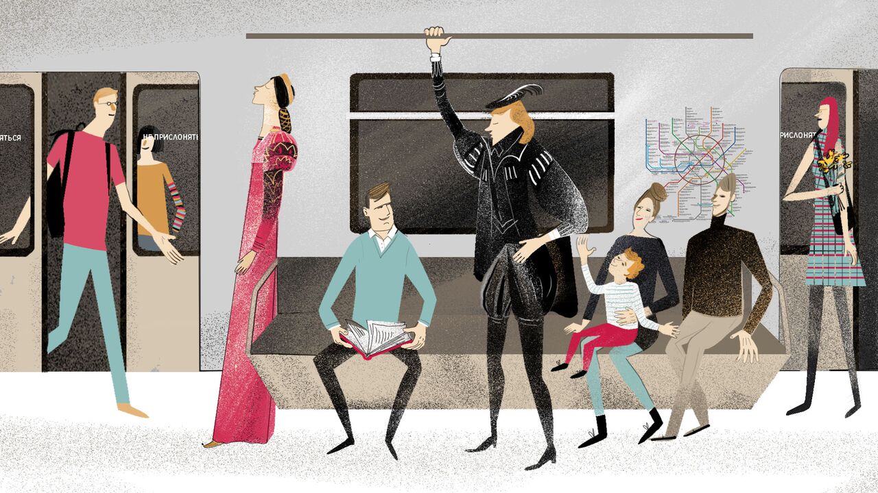 Shakespeare in Moscow Metro. Illustration by Bella Leyn / British Council