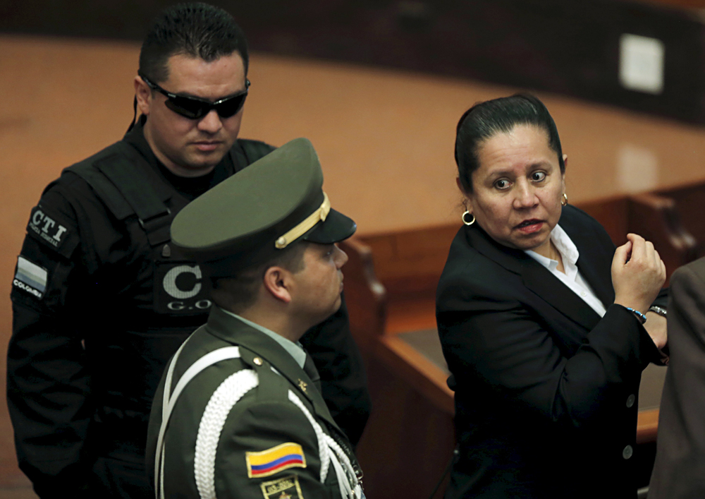 Maria del Pilar Hurtado was sentenced to 14 years in prison on charges of illegally intercepting phone calls from opposition Colombian lawmakers. Source: Reuters