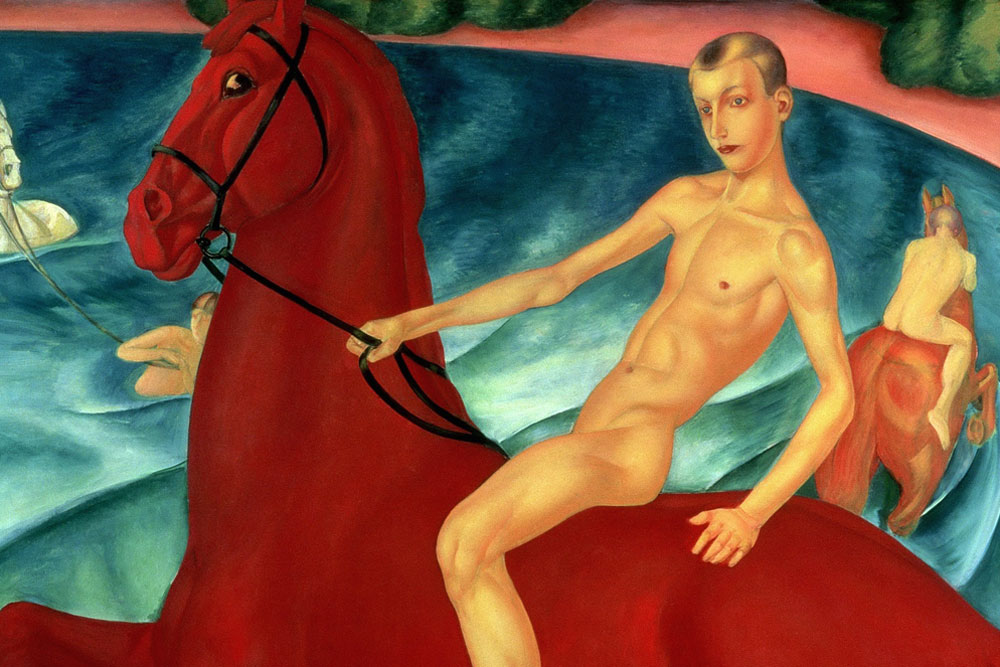 'Bathing of a Red Horse' by Kuzma Petrov-Vodkin. Source: State Tretyakov Gallery.