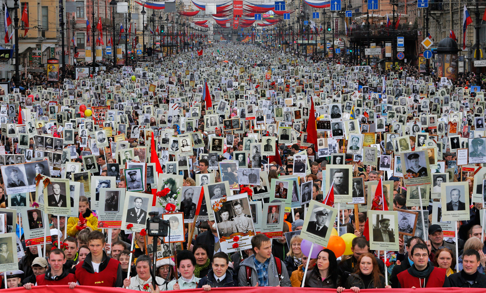 The march of the Immortal Regiment in Moscow. Source: AP