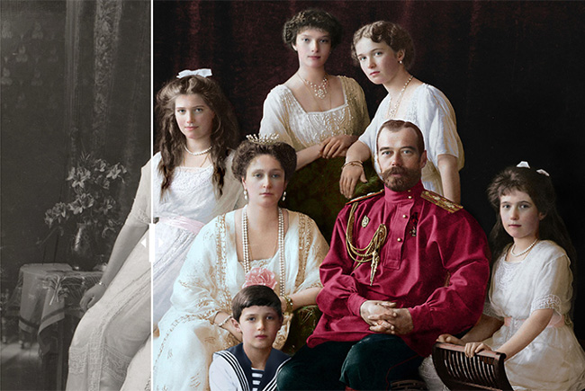 Le foto dei Romanov ora a colori