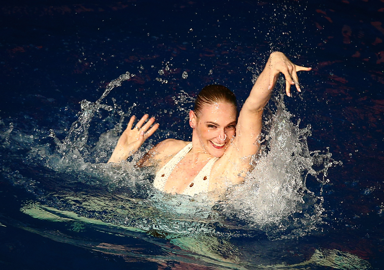 La nageuse synchronisée Svetlana Romashina. Crédit : Stanislav Krasilnikov/TASS