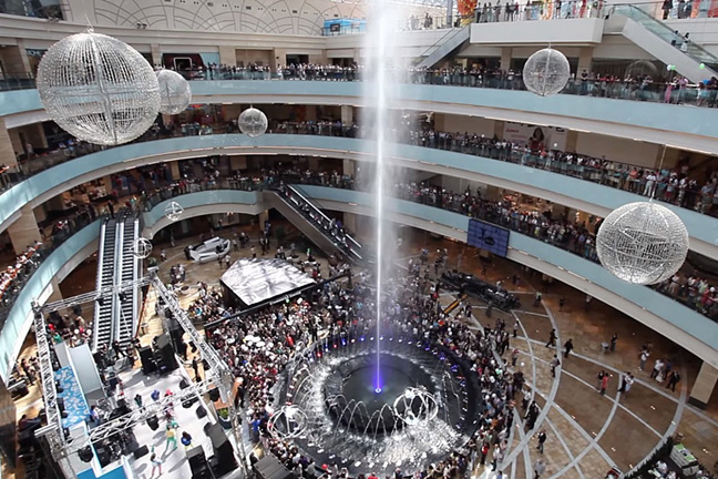 Il centro commerciale Afimall. Fonte: Borond Fountains