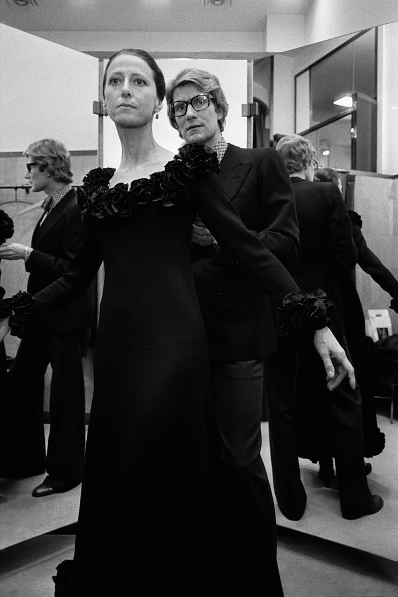 Der französische Modeschöpfer Yves Saint-Laurent und die russische Primaballerina Maja Plissezkaja, 1971. Foto: Corbis/Vostock-Photo