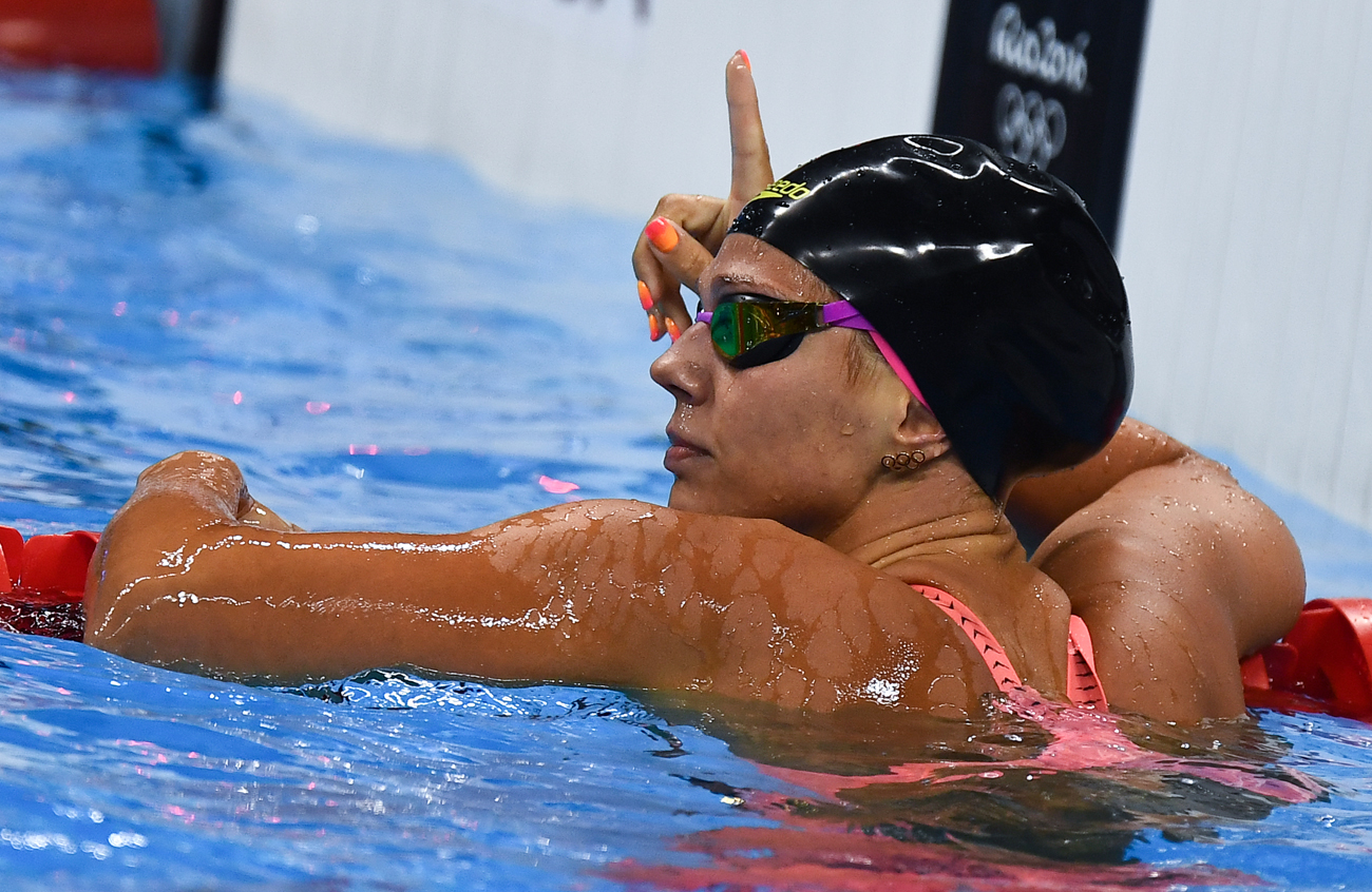Јулија Ефимова во полуфиналето на 100 метри градно за жени на XXXI Летни олимписки игри во Рио. Извор: Александар Вилф / РИА „Новости“