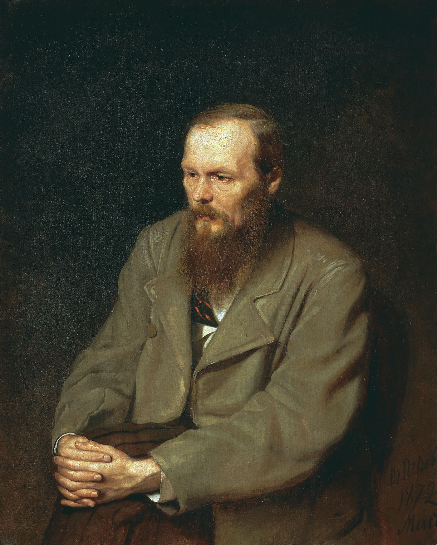 Retrato de Fiódor Dostoiévski por Vassíli Perov, 1872. 