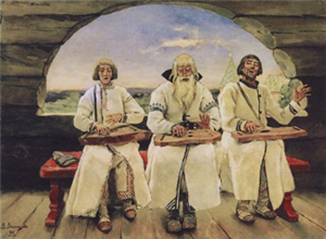 Viktor Vasnetsov - Guslars. Source: wikiart.org