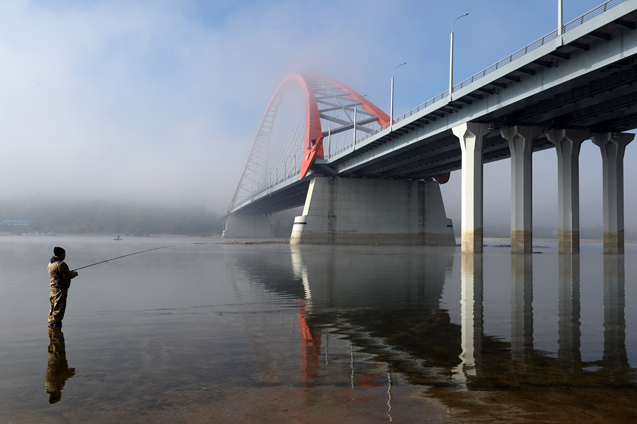 Бугрински мост, река Об, Новосибирск\n