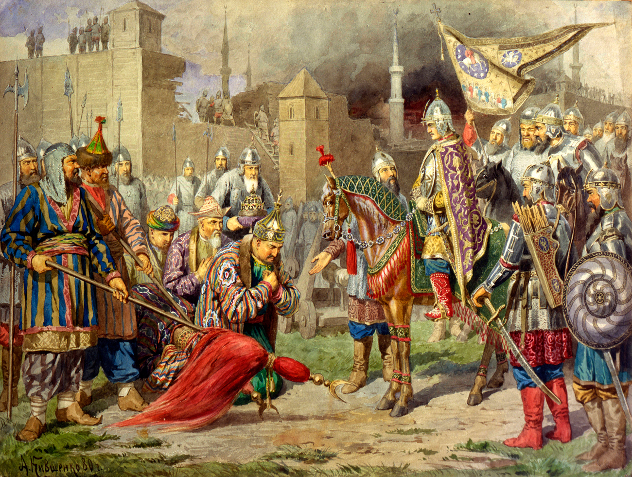 Lo zar Ivan IV conquista la città di Kazan nel 1552. Fonte: Getty Images
