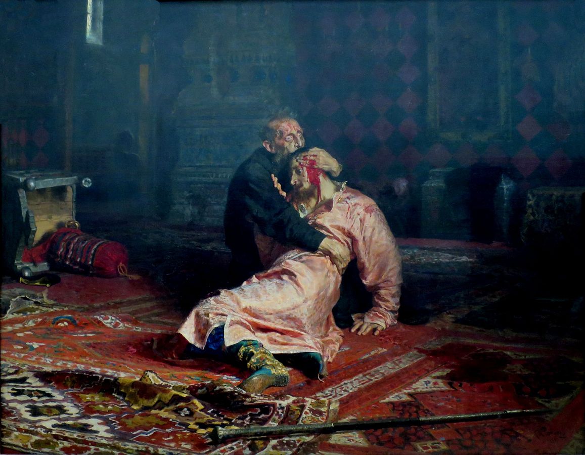 Ivan the Terrible killing his son; painting by Ilya Repin. Source: Wikipedia.org