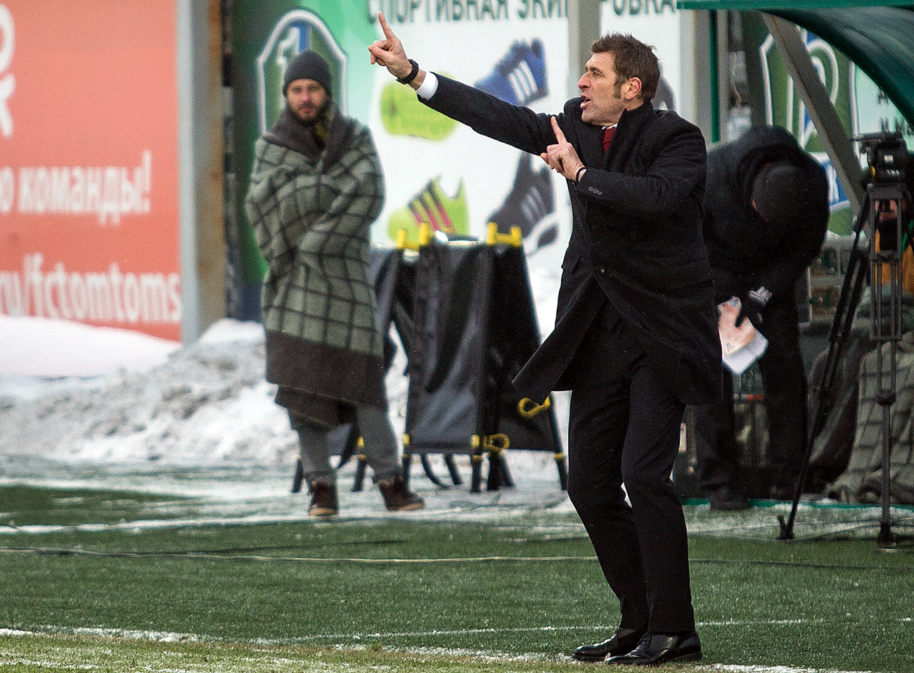 Trener Spartaka Massimo Carrera na tekmi 13. kroga lige ruske Premier lige 2016/17 med kluboma CSKA Moskva in Amkar Perm. Vir: Aljona Kardaš/RIA Novosti