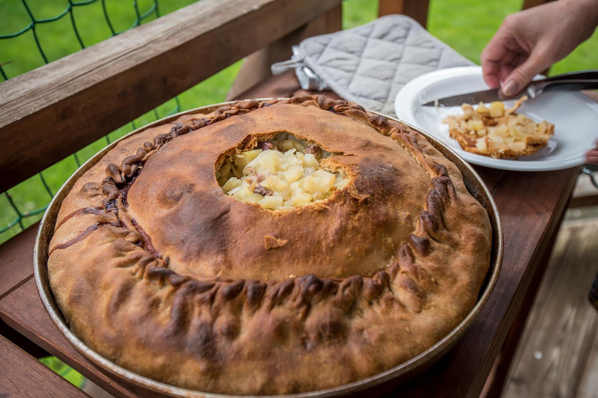 Татарский пирог с мясом и картошкой в духовке пошаговый рецепт с фото