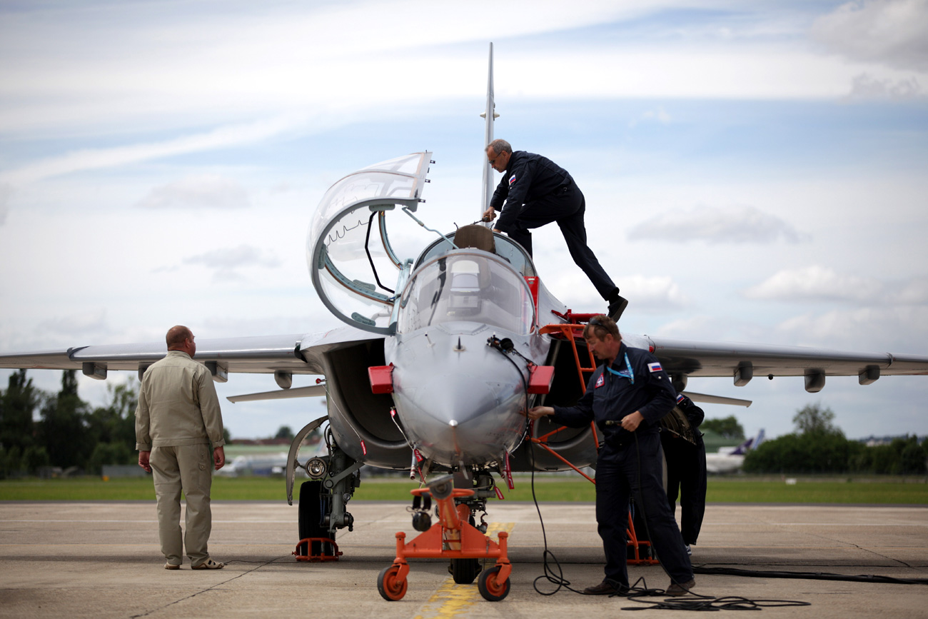 The Yak-130 displayed at the 50th Paris Air Show at Le Bourget exhibition centre. / Marina Lystseva/TASS