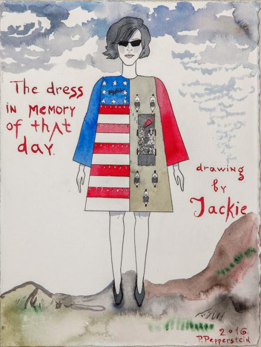 "The dress in memory of that day. Drawing by Jackie" by Pavel Pepperstein