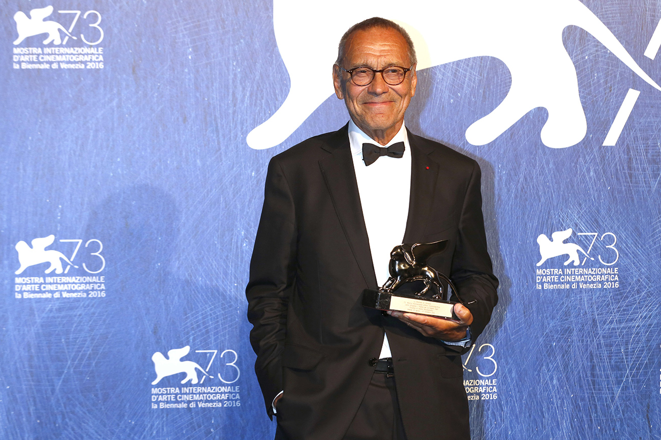 Director Andrei Konchalovsky win the Silver Lion for Best Direction for the movie 'Paradise' at the award ceremony at the 73rd Venice International Film Festival on September 10, 2016 in Venice, Italy. / Source: Geisler-Fotopress/Global Look Press