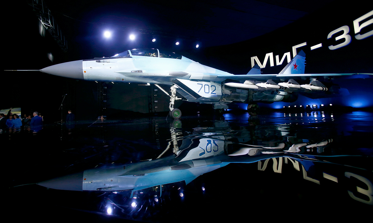 A new multi-role Russian MiG-35 fighter is displayed during its international presentation at the MiG plant in Lukhovitsy outside Moscow, Russia. Source: Reuters