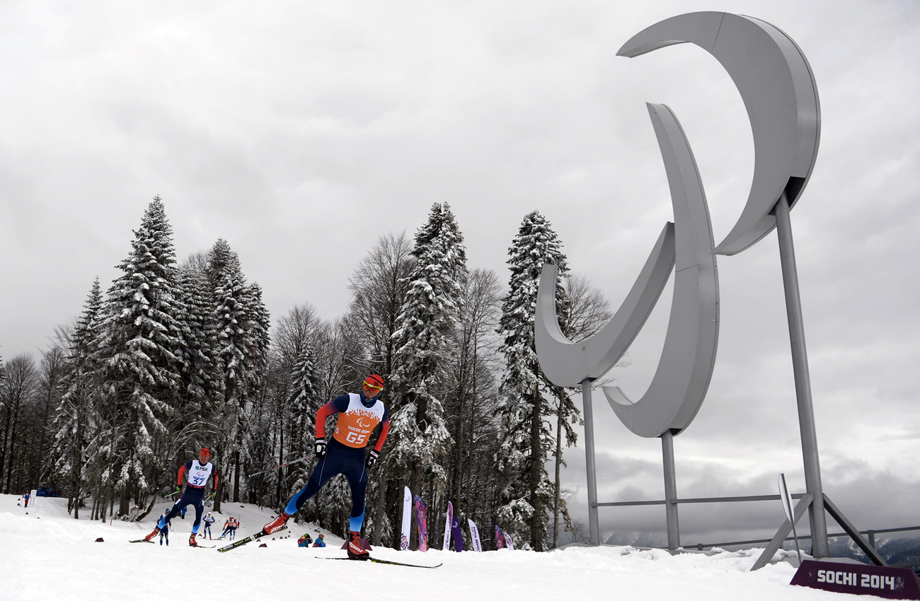 Oleg Ponomaryov e Andrej Romanov alle Paralimpiadi di Sochi del 2014. Fonte: Aleksej Filippov/RIA Novosti