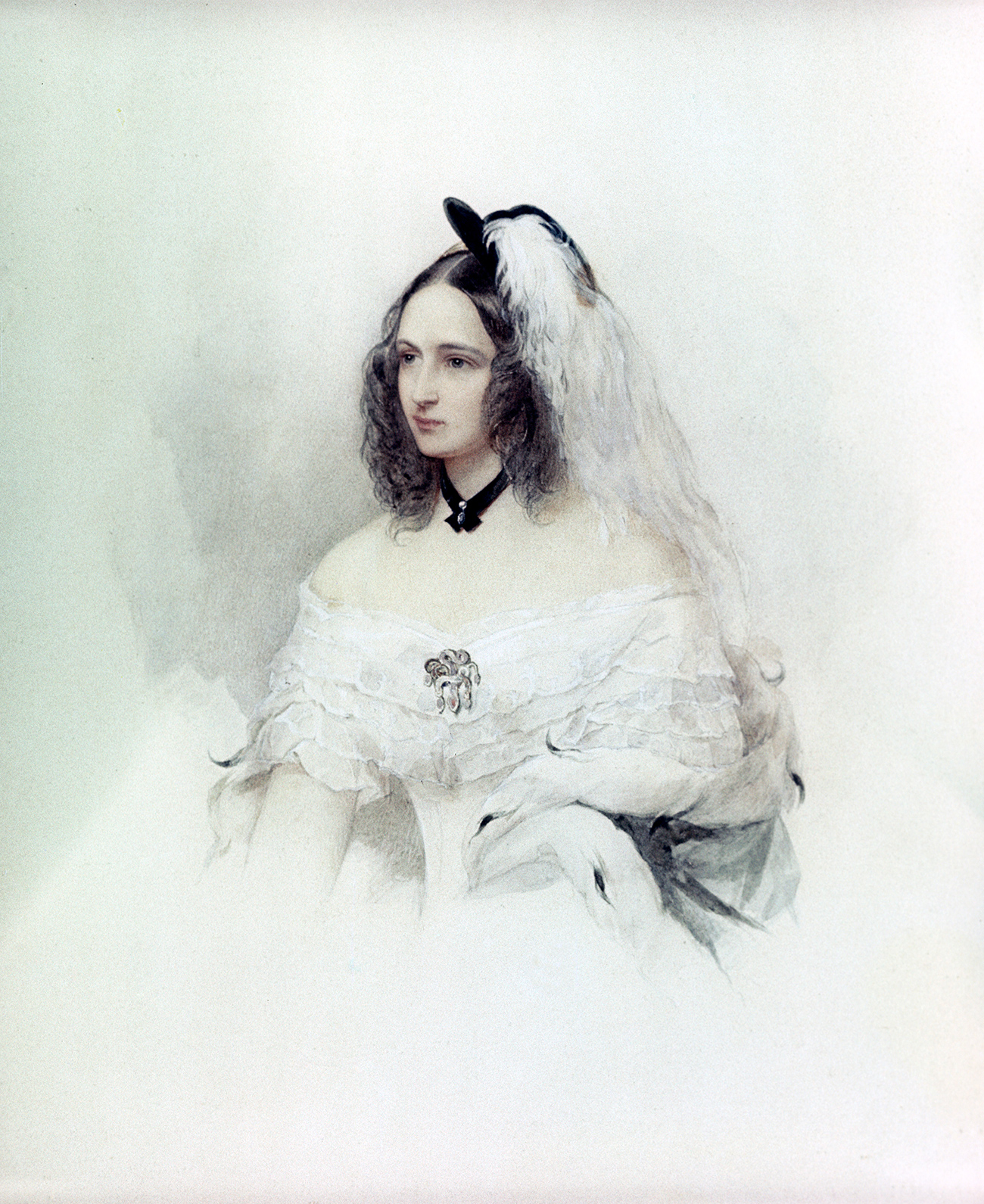 Ritratto di Natalia Goncharova (1812-1863), di Vladimir Gau. Museo Pushkin di San Pietroburgo. Fonte: Ria Novosti