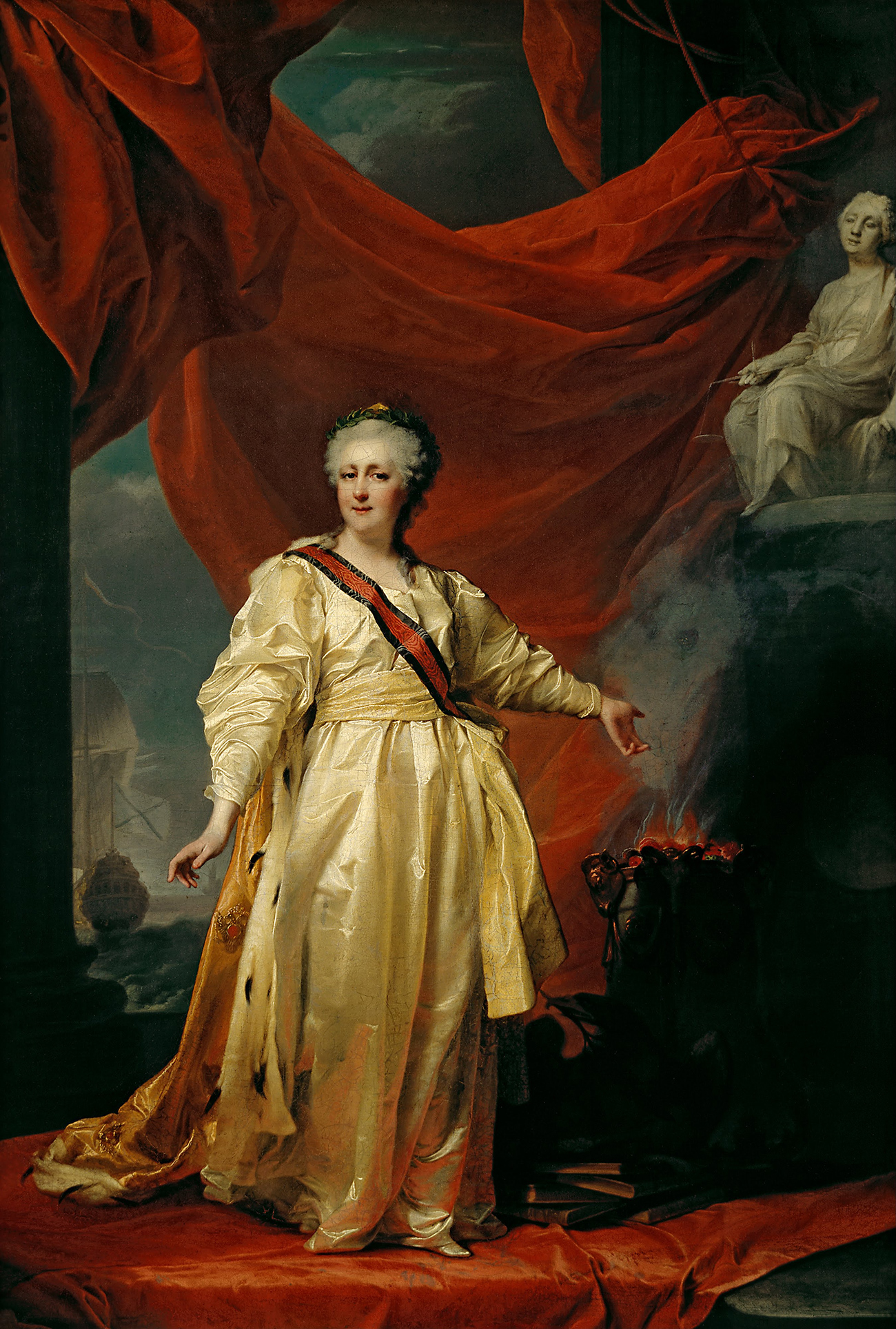 Portrait of Catherine the Great as a Lawgiver in the Temple of the Goddess of Justice, early 1780s, by Dmitry Levitsky. Source: State Tretyakov Gallery