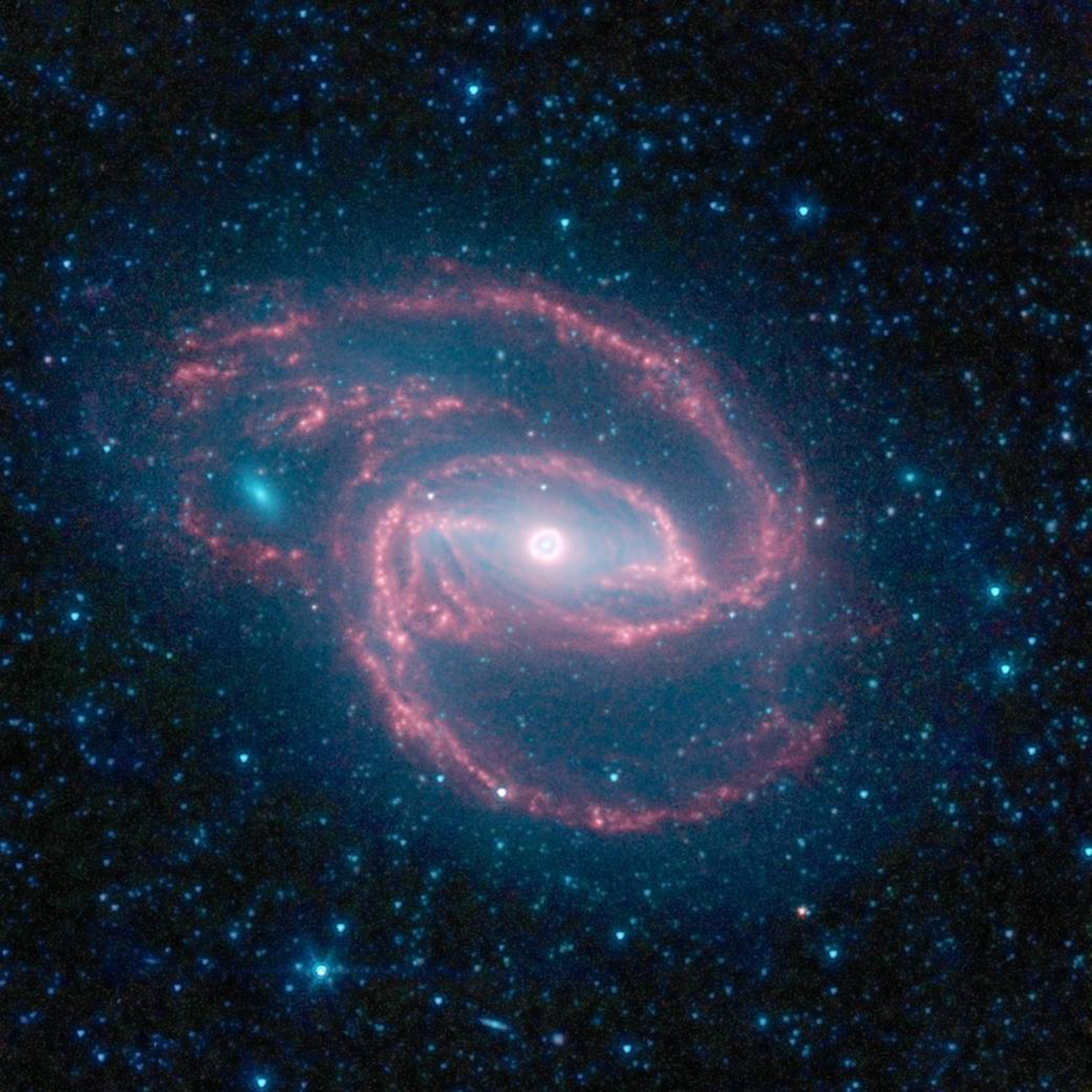 La galaxia angular del Objeto de Hoag. Fuente: NASA/JPL-Caltech