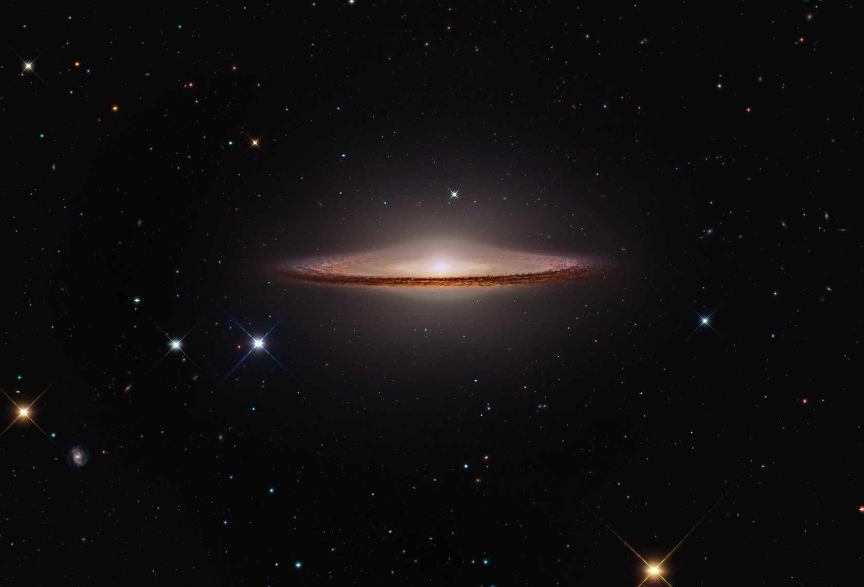 Galáxia do Sombrero, ou M104/NGC 4594 (Imagem: Giovanni Paglioli/NASA)