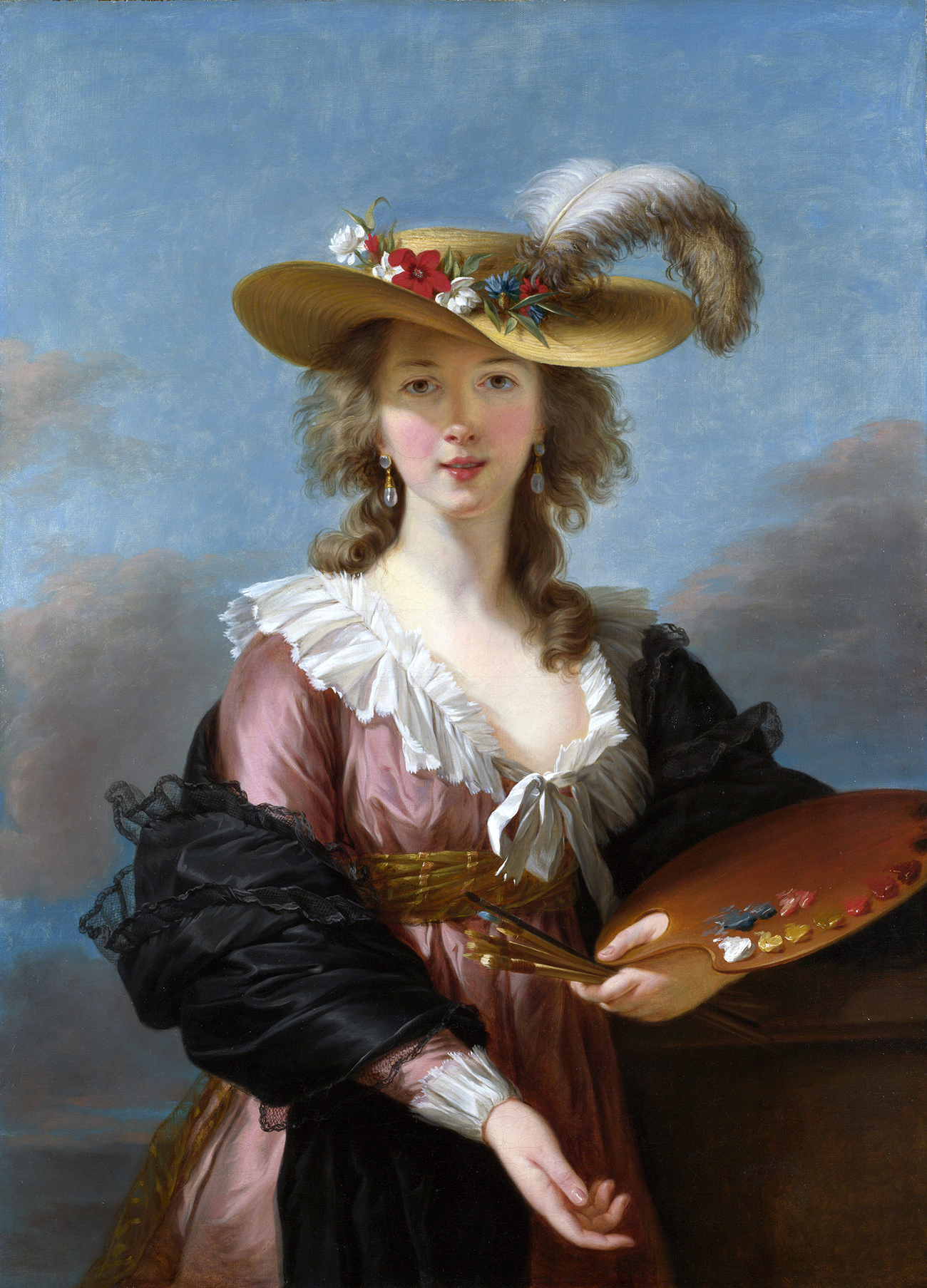 Elizabeth Vigée-Lebrun. Self-portrait in a Straw Hat. Source: National Gallery London