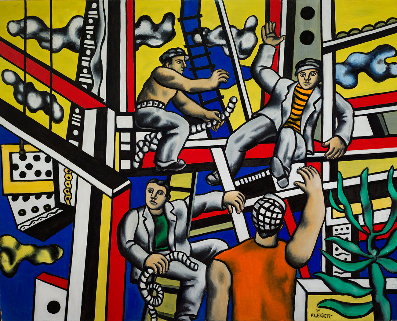 „Die Bauarbeiter“ (1951) von Fernand Léger. / Puschkin-Museum Moskau