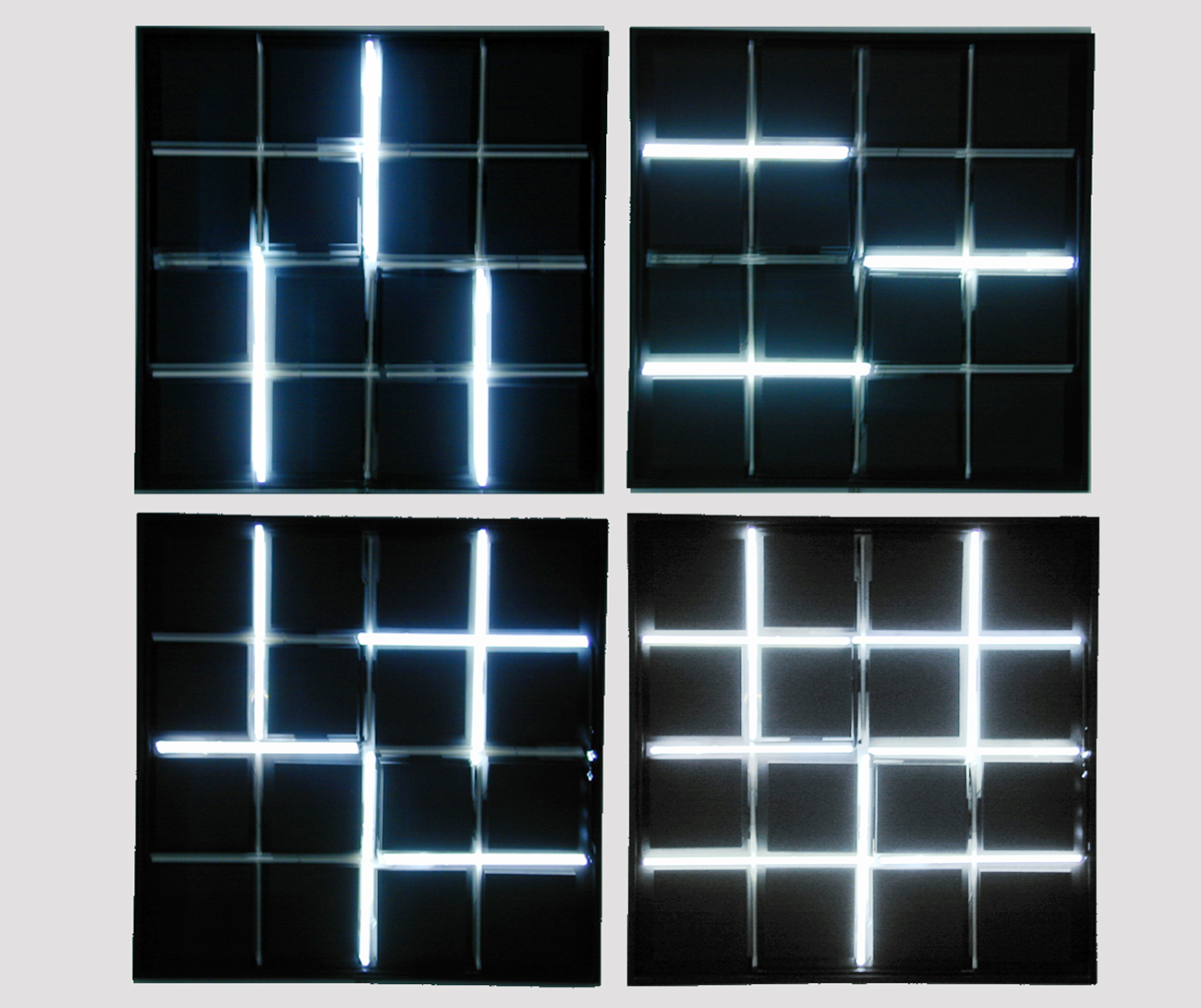 Néon 0°-90° par François Morellet, 2016. Crédit : Collection de François Morellet