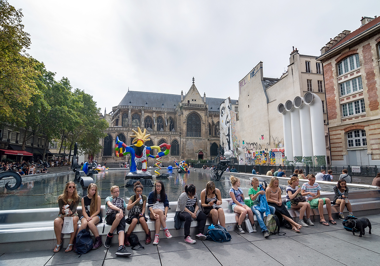 La fontana in Piazza Stravinskij, Parigi, Francia. Fonte: Legion Media