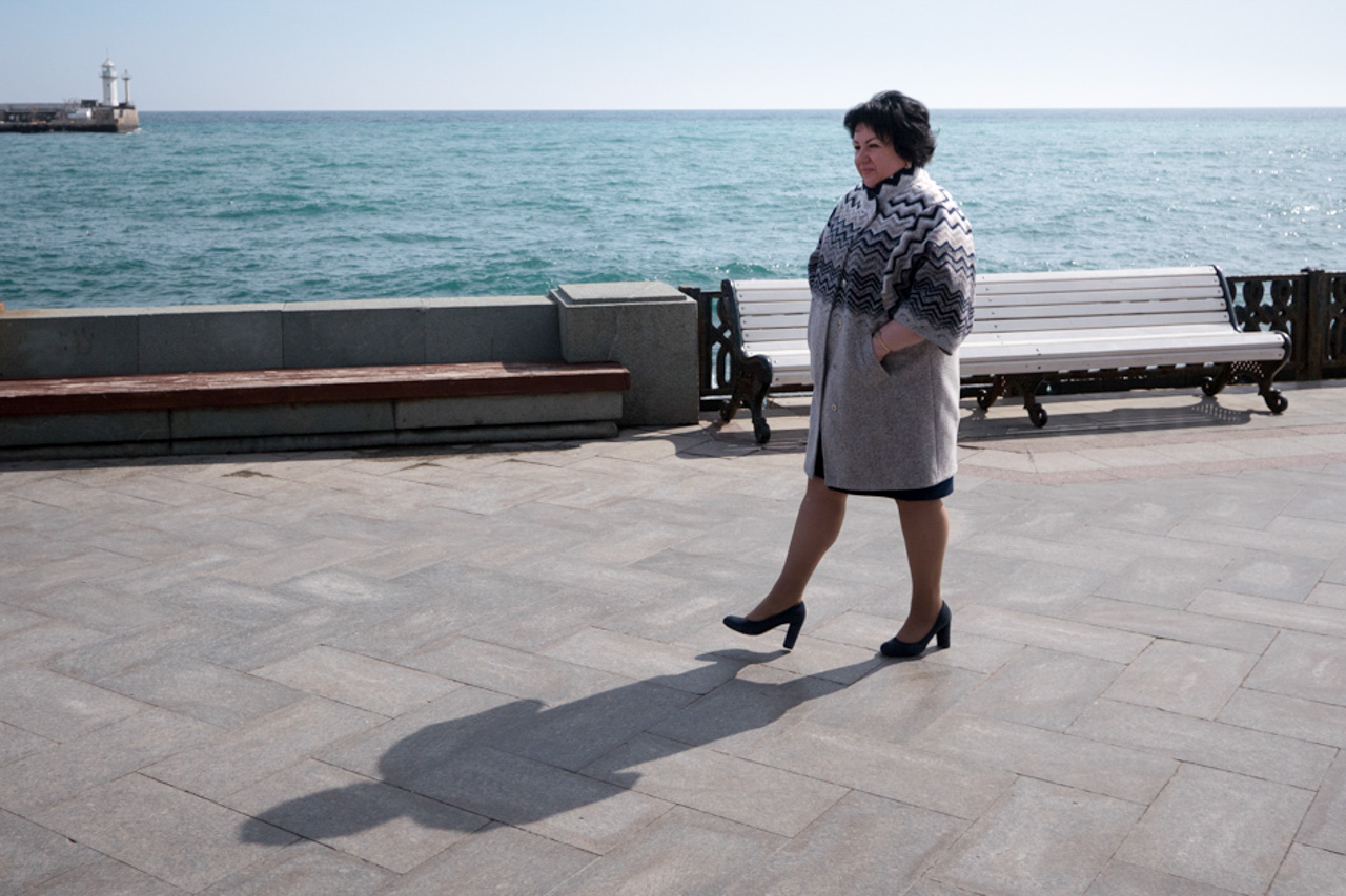 Irina Belosjorowa, die in Jalta geboren wurde, ist eine der Organisatorinnen des Krim-Referendums von 2014. Sie habe sich schon immer Russland zugehörig gefühlt, sagt sie. / Sergey Melikhov